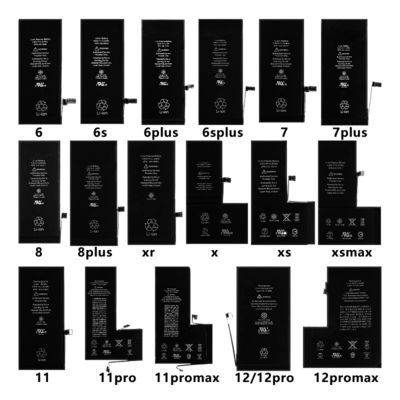 Λιθιολογικές μπαταρίες κινητών τηλεφώνων για iPhone 6plus 6s 7plus X Xr Xs Xsmas